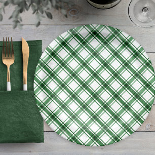 Groene Plaid Papieren Bordje