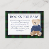 Groene plaid teddybeer boek aanvraag informatiekaartje (Voorkant)