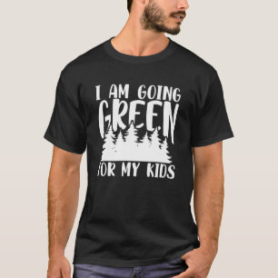 Groene planeet die ik groen ga voor mijn Kinder om T-shirt
