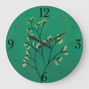 Groene Plant minimalistische botanische kunst Grote Klok