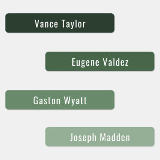 Groene Planten Kleuren Waterdichte Naam Labels