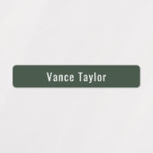 Groene Planten Kleuren Waterdichte Naam Labels (Design 1)