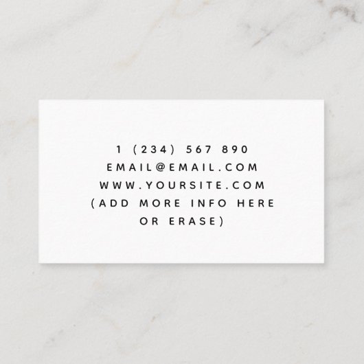 Groene Planten Kruidengeneeskunde Consultant Herba Visitekaartje (Achterkant)