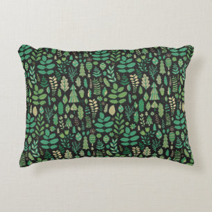 Groene planten naadloos patroon accent kussen