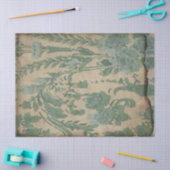 groene Planten over bruine ontkoppeling Tissuepapier (Craft)