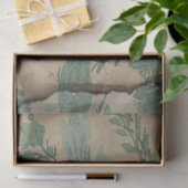 groene Planten over bruine ontkoppeling Tissuepapier (Geschenk)