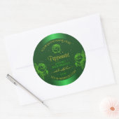 Groene platte etiketten van Floral - Zachte glitte (Envelop)