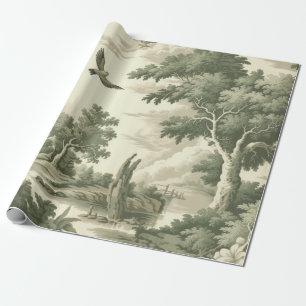 Groene Platteland Heet Lucht Ballon Toilet (2) Cadeaupapier