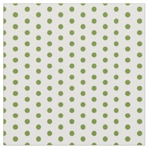 Groene podots op wit achtergrondpatroon stof