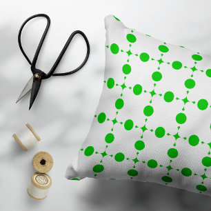 Groene poka Dots, Polka Dot Pattern, Stippen, gedo Accent Kussen