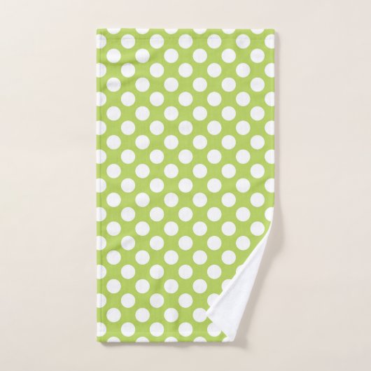 Groene poka Dots, Polka Dot Pattern, Stippen, gedo Bad Handdoek (Handdoek)