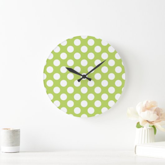 Groene poka Dots, Polka Dot Pattern, Stippen, gedo Grote Klok (Huis)