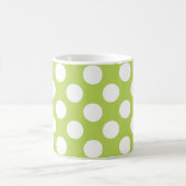 Groene poka Dots, Polka Dot Pattern, Stippen, gedo Koffiemok (Center)