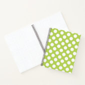 Groene poka Dots, Polka Dot Pattern, Stippen, gedo Notitieboek (Binnen)