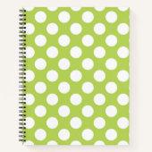 Groene poka Dots, Polka Dot Pattern, Stippen, gedo Notitieboek (Voorkant)