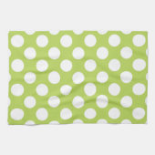 Groene poka Dots, Polka Dot Pattern, Stippen, gedo Theedoek (Horizontaal)