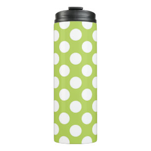 Groene poka Dots, Polka Dot Pattern, Stippen, gedo Thermosbeker