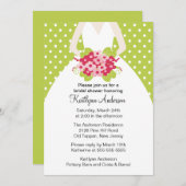 Groene poka met bridale bridal Shower Kaart (Voorkant / Achterkant)