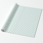 Groene poka stit Pattern Pattern Illustrator Cadeaupapier (Uitgerold)