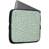 groene polka stiplaptop hoes (Voorkant Rechts)