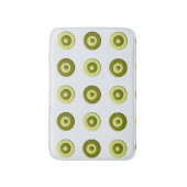 Groene polka stippen. badmat (Voorkant Verticaal)