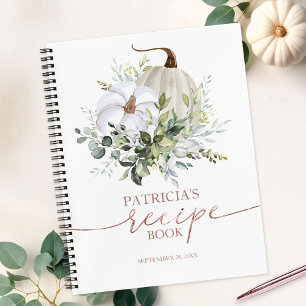Groene Pompoen Herfst Bruiloft Receptenboek Notitieboek