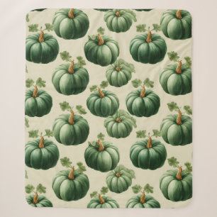 Groene Pompoen Herfst Home Design Sierkussen Sherpa Deken