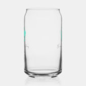 Groene pompoen herfst Verjaardag 21e grijs pastel Blikvorm Glas (Links)