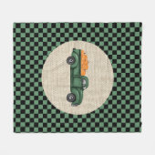 groene pompoen Truck Medium Fleece Blanket Deken (Voorkant (Horizontaal))