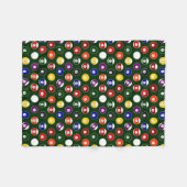 Groene pool balllair patroon fleece deken (Voorkant (Horizontaal))