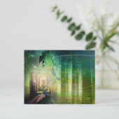  groene poorten van het Paradise Peacock-bos Briefkaart (Staand voorkant)