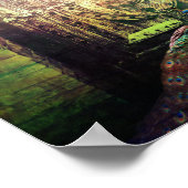  groene poorten van het Paradise Peacock Forest Poster (Hoek)