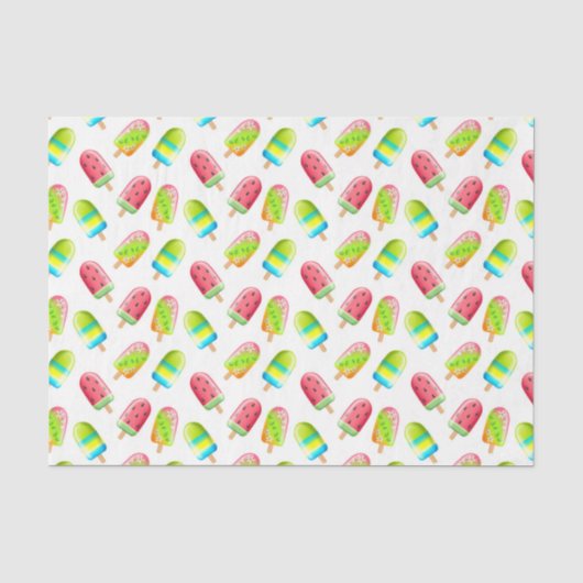 Groene Popsicles 2 Tissuepapier (Voorkant)