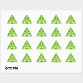 Groene potblad fractal driehoek sticker (Vel)
