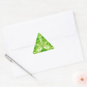 Groene potblad fractal driehoek sticker (Envelop)