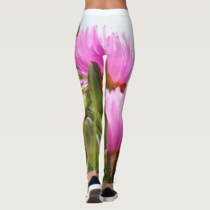 Groene Prachtige Bloem Knoppende Leggings