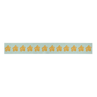 Groene Princesses Gouden Bloemen Verjaardag Grosgrain Lint
