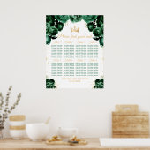 Groene Prinses Sweet Sixteen Zitplaatskaart Poster (Keuken)