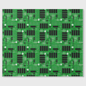 Groene printplaat cadeaupapier (Vlak)