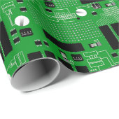 Groene printplaat cadeaupapier (Rol Hoek)