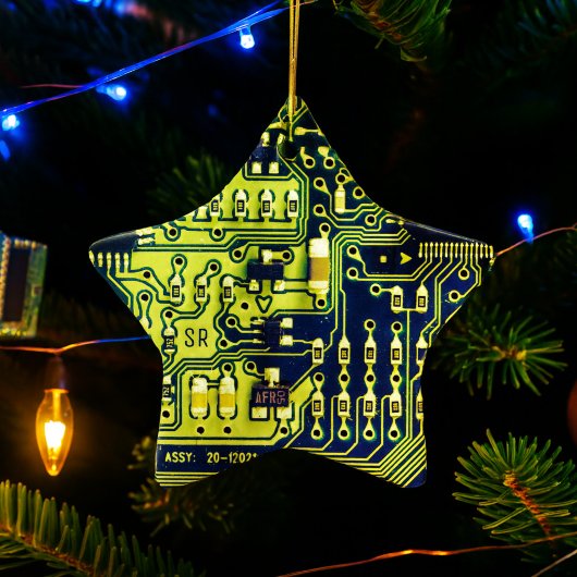 Groene printplaat Geek PCB Aangepast Keramisch Ornament