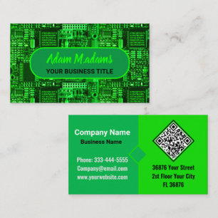 Groene Professionele Gedrukte Kringsraad QR Code Visitekaartje