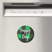 Groene Pset Pattern Happy Day Magneet (Insitu (Vaatwasser))