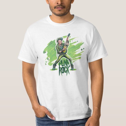 Groene Punk Jam T-shirt (Voorkant)