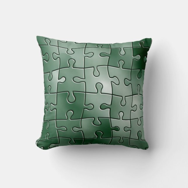 Groene puzzel kussen (Voorkant)