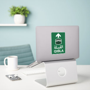 Groene Qibla-richting bord Sticker