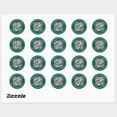 Groene QR-code Stickers Aangepaste Zakelijke Naam (Vel)