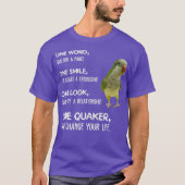 Groene Quaker One Quaker Parrot Bird verander je T-shirt (Voorkant)