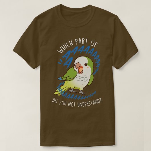 Groene Quaker Parrot Aaaa T-shirt (Design voorkant)