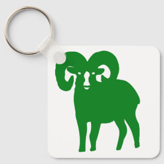 Groene Ram Zodiac - Frisse Aries Silhouet Sleutelh Sleutelhanger